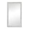 White Wood Carved Beaded Wall Mirror 28" x 1" x 48"